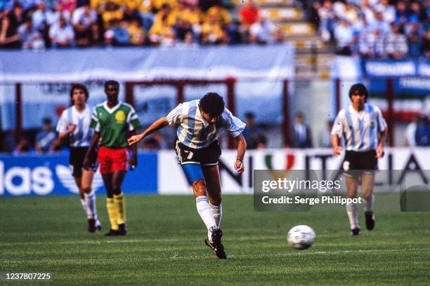 Jorge Burruchaga of Argentina during the FIFA World Cup match between Argentina and Cameroon, at Giuseppe Meazza Stadium, Milano, Italy on June 8th...