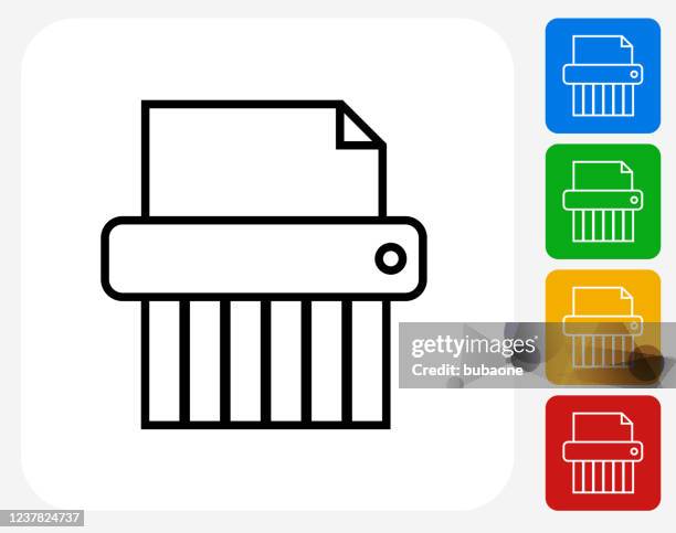 shredder icon - document shredding stock illustrations