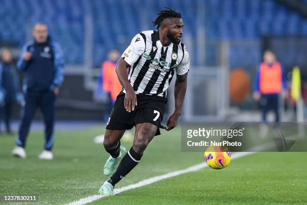 Isaac Success of Udinese Calcio during the Italian Cup match between SS Lazio and Udinese Calcio at Stadio Olimpico, Rome, Italy on 18 January 2022.