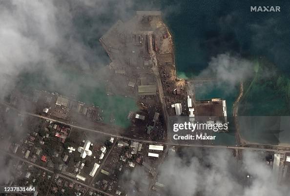 Satellite Images Show Tongatapu Island Before/After Volcano Eruption In Tonga Satellite Images Show Tongatapu Island Before/After Volcano Eruption In Tonga