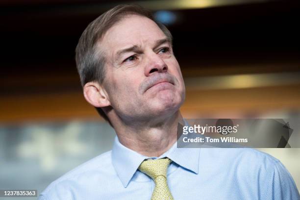 Rep. Jim Jordan, R-Ohio, attends a news conference with members of the GOP Doctors Caucus after a meeting of the House Republican Conference in the...