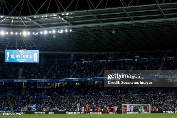 Reale Arena Stadium of Real Sociedad during the Spanish Copa del Rey match between Real Sociedad v Atletico Madrid at the Estadio Reale Arena on...