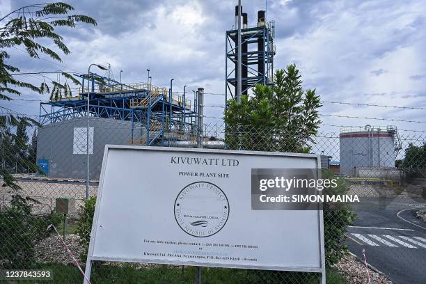 General view of KivuWatt Power Station in Kibuye, Karongi District, in the Western Province of Rwanda, on November 1, 2021. Thousands of years of...