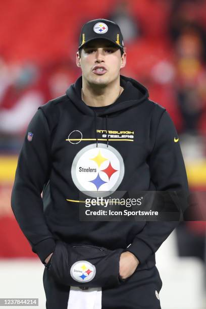 Pittsburgh Steelers quarterback Mason Rudolph before an AFC wild card playoff game between the Pittsburgh Steelers and Kansas City Chiefs on Jan 16,...