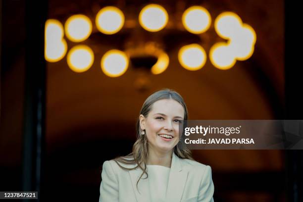 Princess Ingrid Alexandra of Norway arrives at the Norwegian parliament in Oslo on an official visit on January 20, 2022. - Norway OUT / Norway OUT