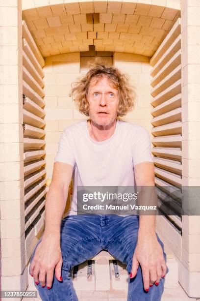 Artist, ceramicist and tv presenter Grayson Perry is photographed for NRC Handelsblad on May 17, 2021 in London, England.