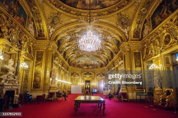 The conference room at the Luxembourg Palace, home to the French Senate, in Paris, France, on Wednesday, Jan. 19, 2022. The media tycoon Vincent...
