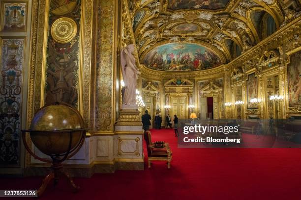 The conference room at the Luxembourg Palace, home to the French Senate, in Paris, France, on Wednesday, Jan. 19, 2022. The media tycoon Vincent...