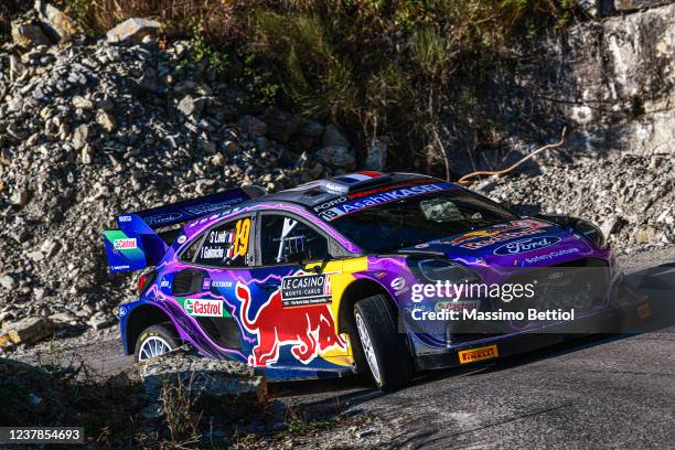 Sebastien Loeb of France and Isabella Galmiche of France compete with their M-Sport Ford WRT Ford Puma Rally1 during the shakedown on Day One of the...