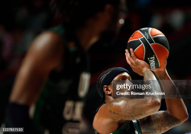 Isaiah Canaan, #3 of Unics Kazan in action during the Turkish Airlines EuroLeague Regular Season Round 22 match between Unics Kazan and FC Barcelona...