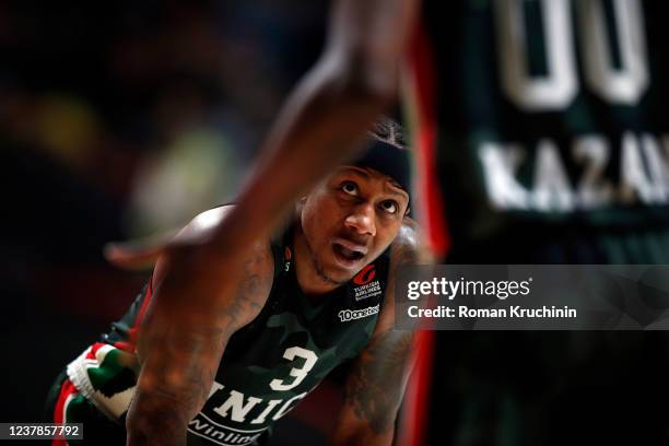 Isaiah Canaan, #3 of Unics Kazan in action during the Turkish Airlines EuroLeague Regular Season Round 22 match between Unics Kazan and FC Barcelona...