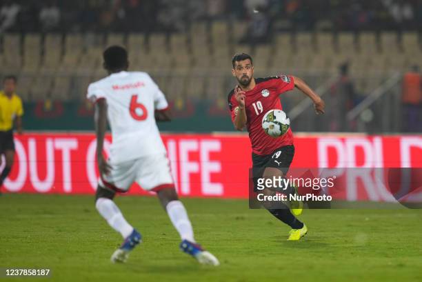 Abdallah El Said of Egypt during Egypt versus Sudan, African Cup of Nations, at Ahmadou Ahidjo Stadium on January 19, 2022.
