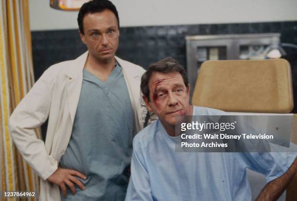 Stanley Kamel, Richard Crenna appearing in the ABC tv movie 'The Rape of Richard Beck'.