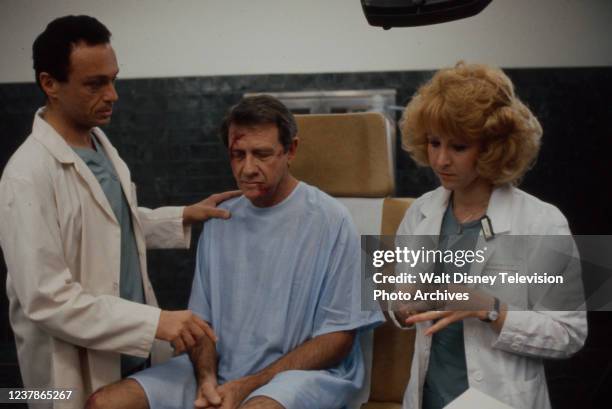 Stanley Kamel, Richard Crenna, Marilyn Bradford appearing in the ABC tv movie 'The Rape of Richard Beck'.