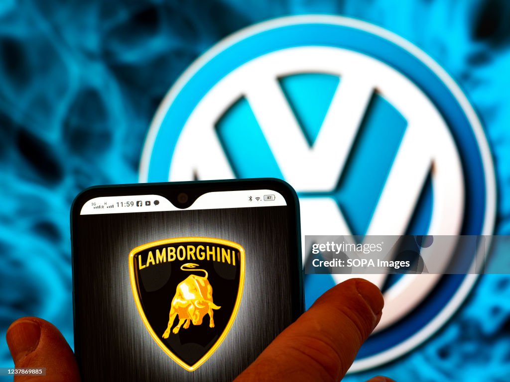 In this photo illustration, the Lamborghini logo is seen displayed on...  News Photo - Getty Images
