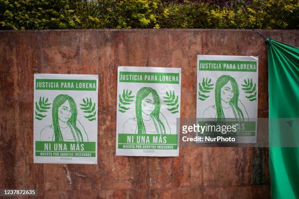 Women demonstrate in support of the decriminalization of Abortions outside the Colombian Constitutional Court house in Bogota, Colombia on January...