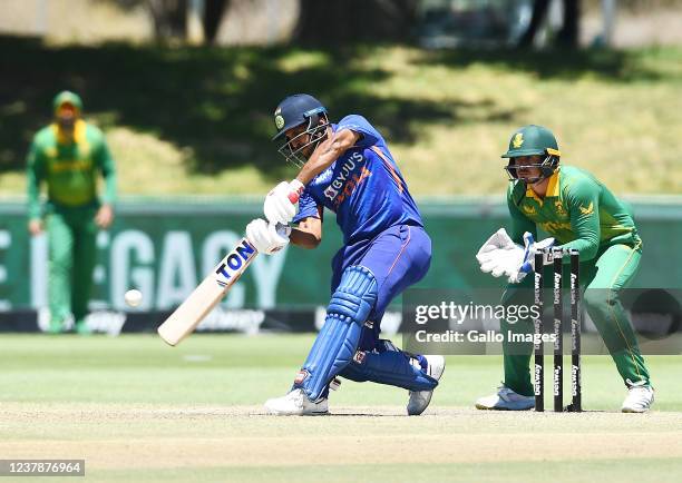 Shardul Thakur of India during the 2nd Betway One Day International match between South Africa and India at Eurolux Boland Park on January 21, 2022...