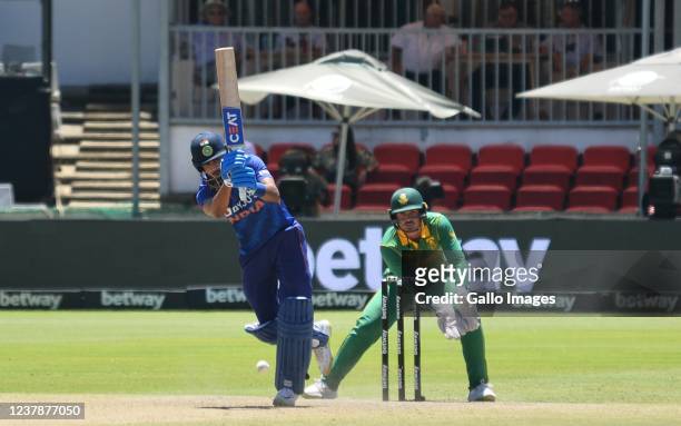 Shreyas Iyer of India during the 2nd Betway One Day International match between South Africa and India at Eurolux Boland Park on January 21, 2022 in...