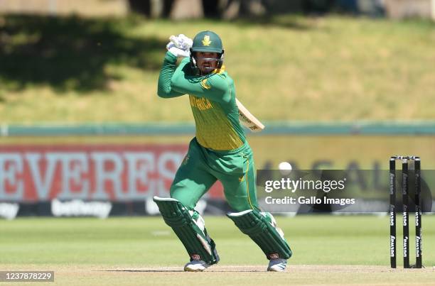 Quinton de Kock of South Africa during the 2nd Betway One Day International match between South Africa and India at Eurolux Boland Park on January...