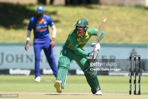 Quinton de Kock of South Africa during the 2nd Betway One Day International match between South Africa and India at Eurolux Boland Park on January...