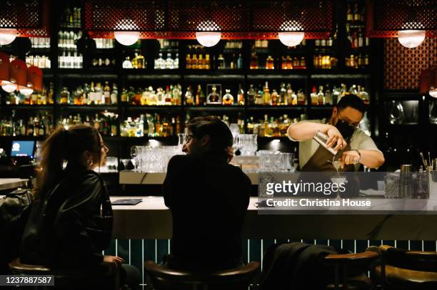 The bar at Chef Ho Chee Boon's restaurant Empress by Boon on Grant Avenue in San Francisco's Chinatown on Thursday, January 13, 2022.