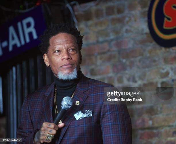 Hughley performs at The Stress Factory Comedy Club on January 21, 2022 in New Brunswick, New Jersey.
