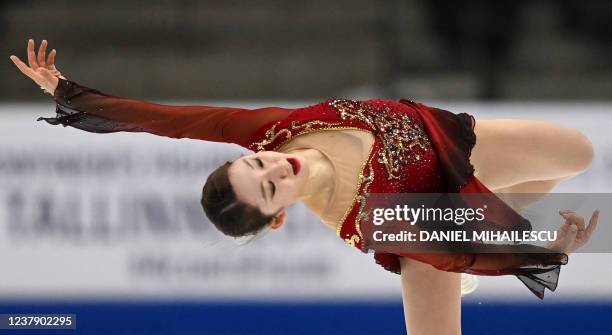 South Korea's Yelim Kim performs during the women's free skating event of the ISU Four Continents Figure Skating Championships in Tallinn on January...