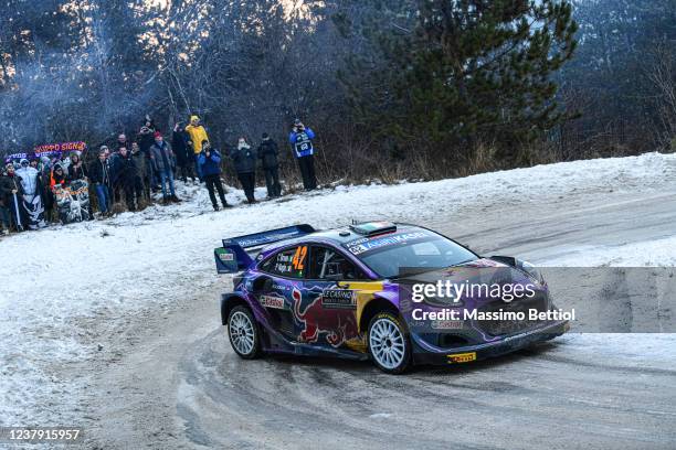 Craig Breen of Ireland and Paul Nagle of Ireland compete with their M-Sport Ford WRT Ford Puma Rally1 during Day Three of the FIA World Rally...