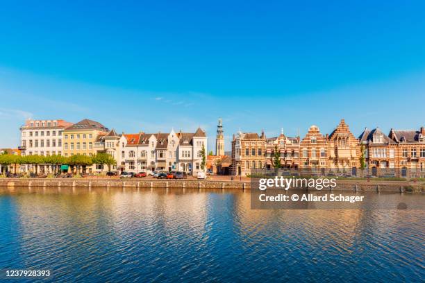 canal in middelburg zeeland netherlands - middelburg netherlands stock-fotos und bilder