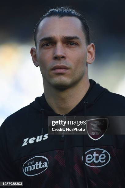 Frederic Veseli of US Salernitana during the Serie A match between SSC Napoli and US Salernitana at Stadio Diego Armando Maradona Naples Italy on 23...