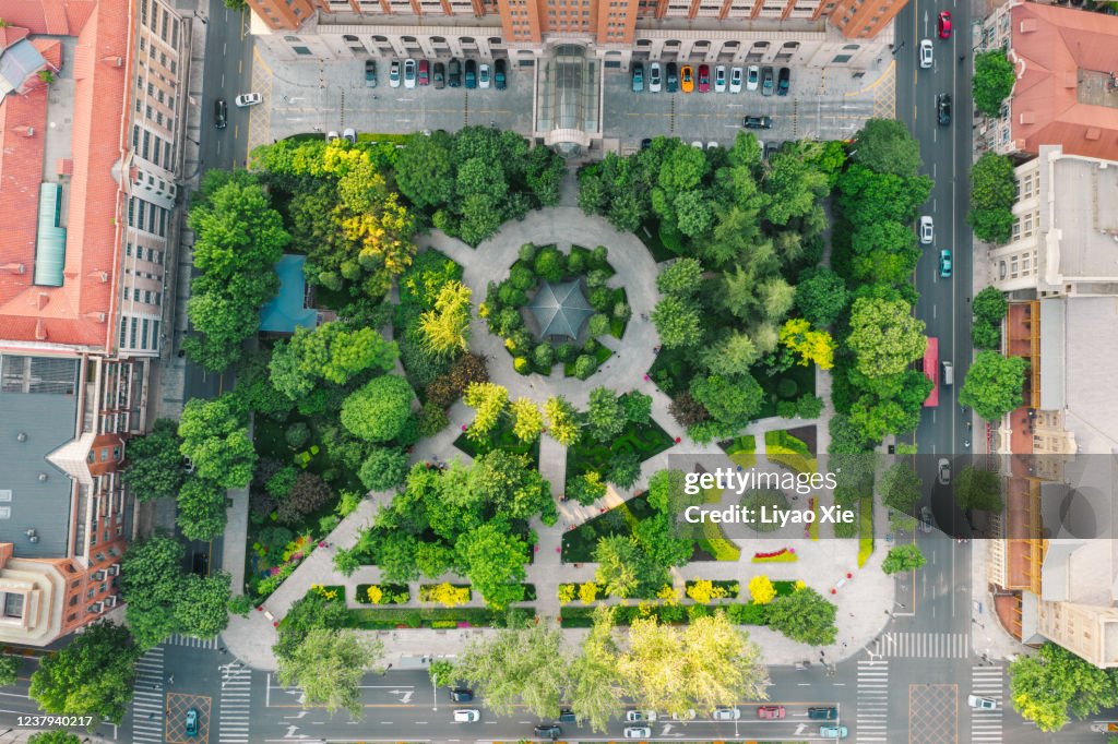 Aerial view of Tianjin cityscape