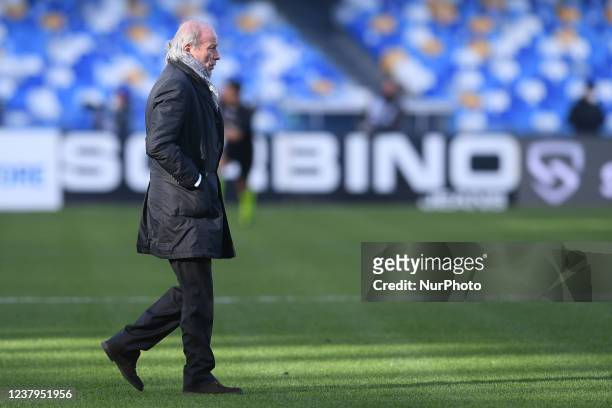 Walter Sabatini sport director of US Salernitana 1919 looks on during the Serie A match between SSC Napoli and US Salernitana 1919 at Stadio Diego...