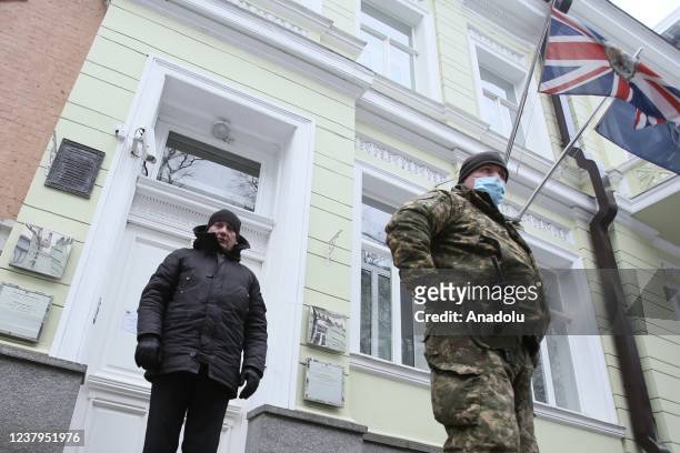 British Embassy on January 24 in Kiev, Ukraine.