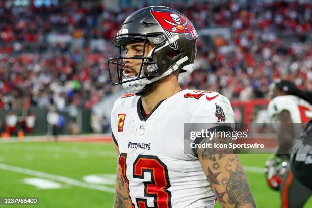 Tampa Bay Buccaneers wide receiver Mike Evans during the NFC Divisional playoff game between the Los Angeles Rams and the Tampa Bay Buccaneers on...