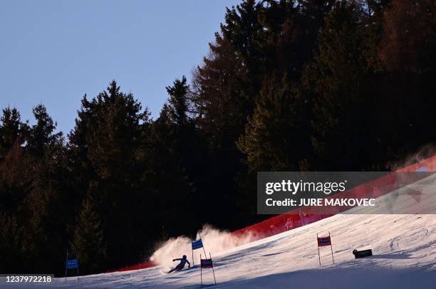 France's Tessa Worley competes in the second run of the Women's Giant Slalom event as part of the FIS Alpine World Ski Championships in Kronplatz,...