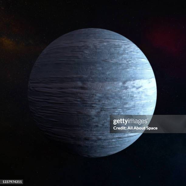 Illustration of WASP-76b, an exoplanet whose weather systems include rainclouds of molten iron, created on July 24, 2021.