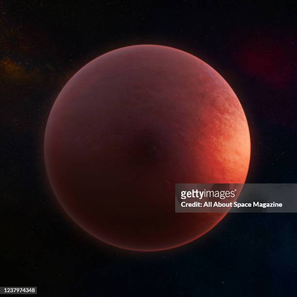 Illustration of Upsilon Andromedae b, an exoplanet in the Andromeda constellation, created on July 24, 2021.