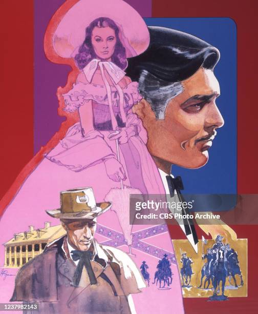 Gone With The Wind, the 1939 theatrical movie, broadcast on CBS television. Starring Vivien Leigh and Clark Gable . The broadcast in two parts,...