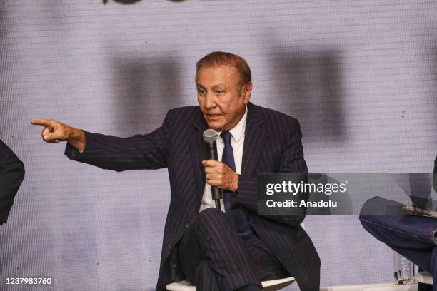 Presidential candidate Rodolfo Hernandes speaks during a debate ahead of primaries in Bogota, Colombia on January 25, 2022. The first great digital...