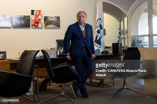 President of FIA Jean Todt is photographed for Paris Match on November 25, 2021 in Paris, France.