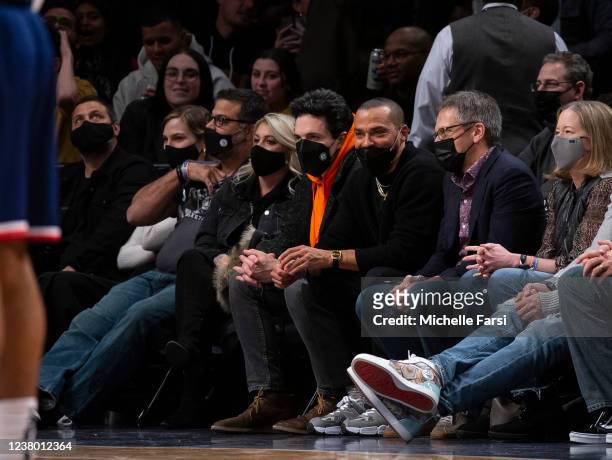 Actor Jesse Williams in attendance for the Brooklyn Nets vs Denver Nuggets game at Barclays Center on January 26, 2022 in the Brooklyn borough of New...