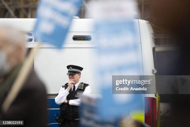 People take part in 'Refugees Welcome' protest in demand of the withdrawal of the bill that criminalizes entering the country illegally to seek...