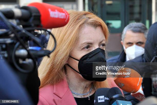 Michela Vittoria Brambilla Member of the Chamber of Deputies of Italy, outside the Montecitorio, during the elections of the new President of the...