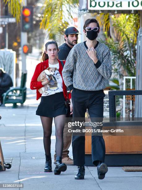 Scout Willis and Jake Miller are seen on January 27, 2022 in Los Angeles, California.