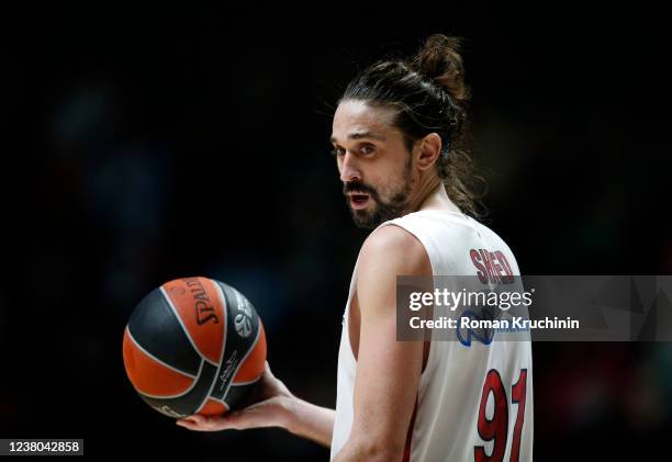 Alexey Shved, #91 of CSKA Moscow in action during the Turkish Airlines EuroLeague Regular Season Round 23 match between Unics Kazan and CSKA Moscow...