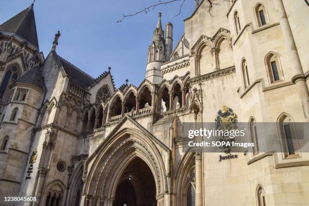 General view of the Royal Courts of Justice in London.