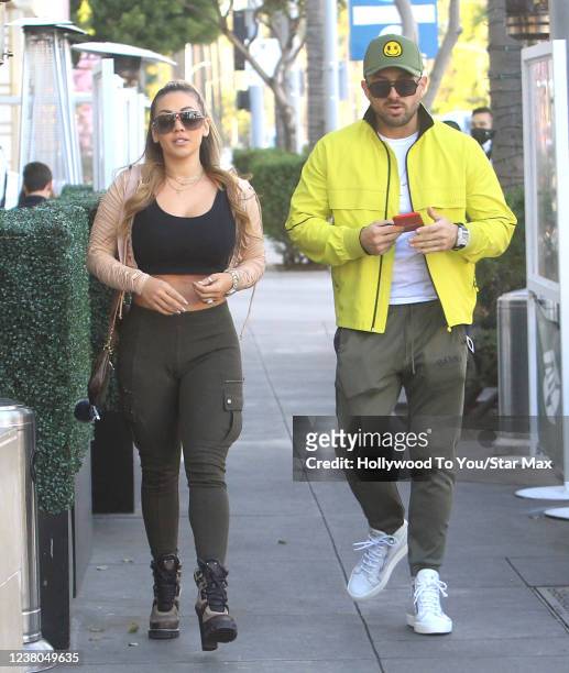 Jenn Harley and Joe Ambrosole are seen on January 28, 2022 in Los Angeles, California.