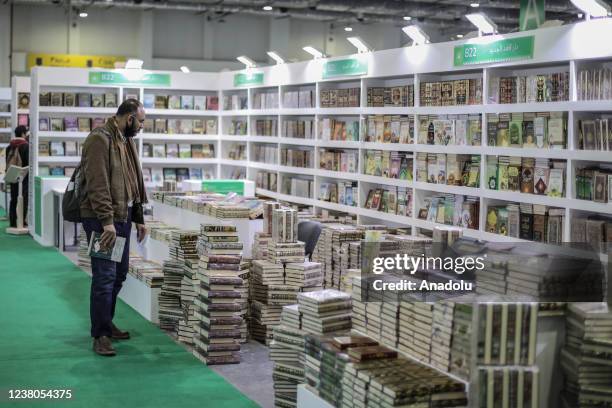 People visit the Cairo International Book Fair at Egyptâs International Exhibition Center in Cairo, Egypt, on January 27, 2022. Some 1,067 publishers...
