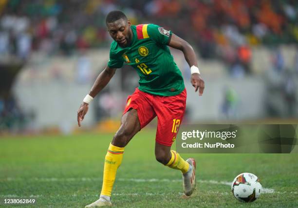 Karl Toko Ekambi of Cameroon during Cameroon versus The Gambia, African Cup of Nations, at Japoma Stadium on January 29, 2022.