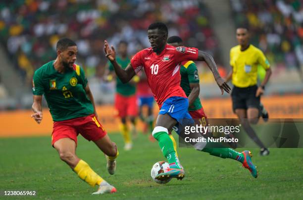 Musa Barrow of Gambia during Cameroon versus The Gambia, African Cup of Nations, at Japoma Stadium on January 29, 2022.